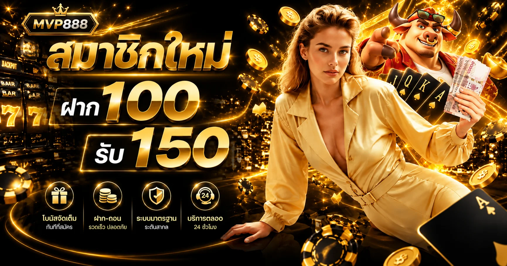 โปรโมชั่นสมาชิกใหม่ MVP888 พร้อมข้อมูลฝากและรับโบนัส